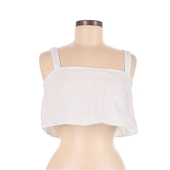 REFORMATION White Cropped Camisole Blouse Top Size 6 - Picture 3 of 14